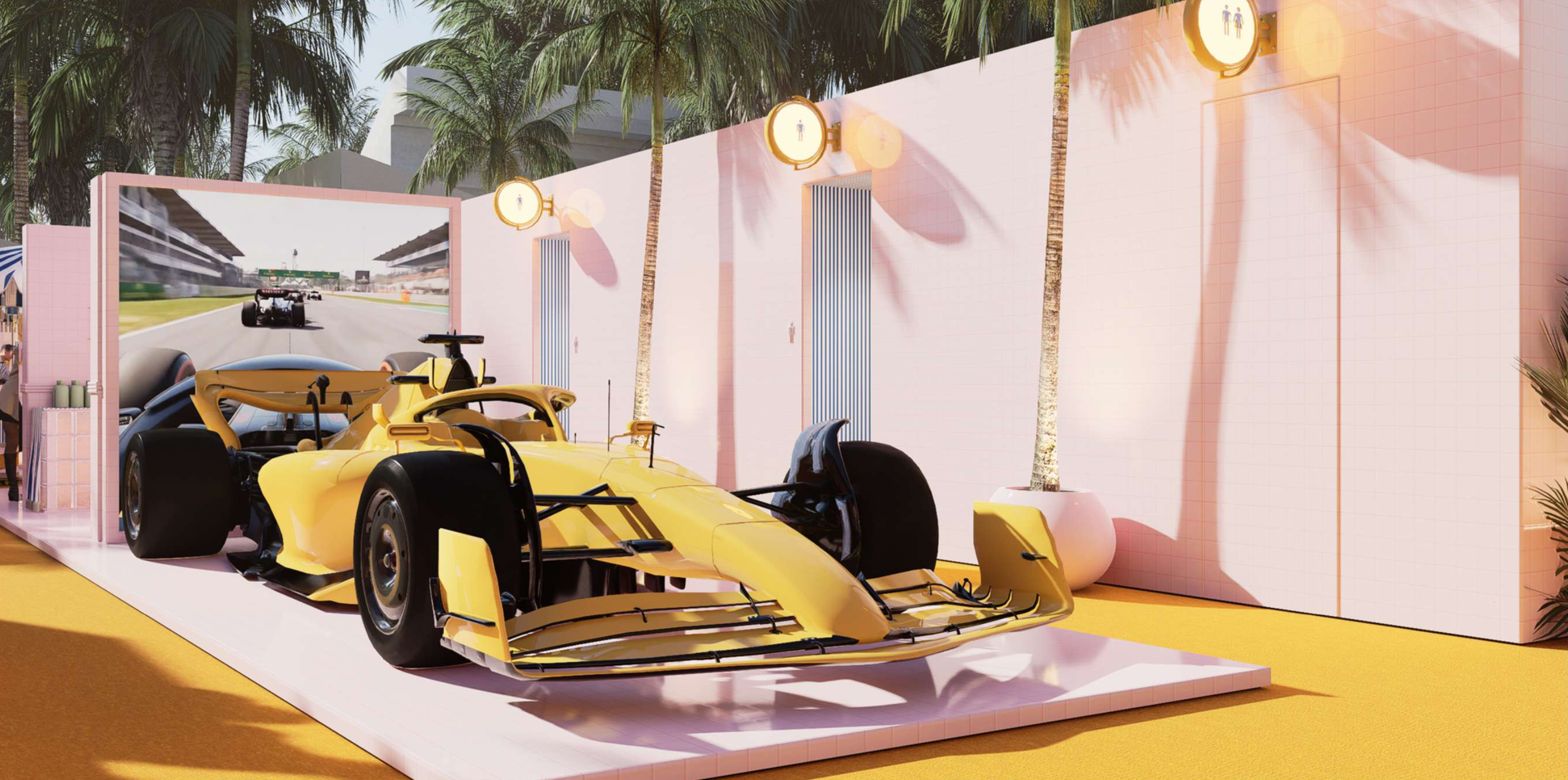 Off Grid venue rendering — Imperial Moto bar